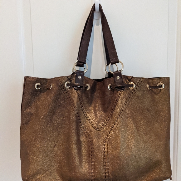 YSL Brown/Bronze reversible tote bag - Picture 4 of 8